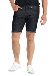 ROLL UP CORD SHORTS IN ONXY